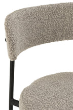 J-Line Bar Chair Boucle Plywood/Polyester Grey/Black