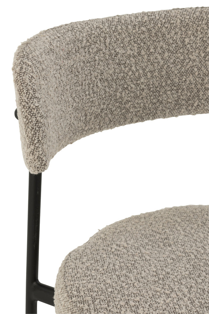J-Line Bar Chair Boucle Plywood/Polyester Grey/Black