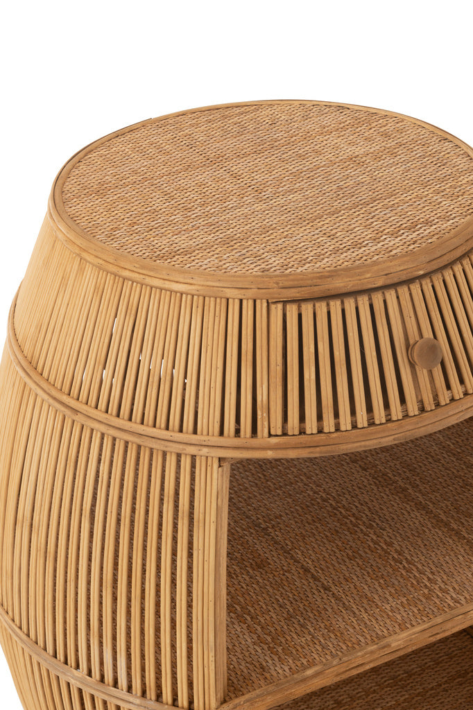 J-Line Table Barrel Rattan/Bamboo Natural