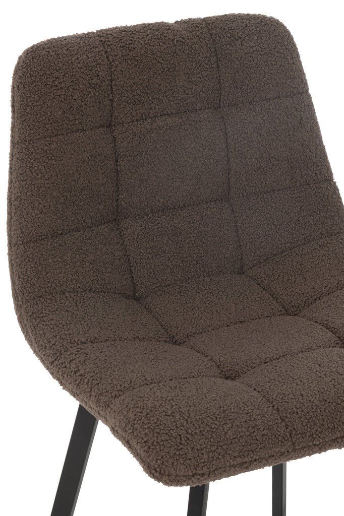 J-Line Bar Chair Kent Metal/Polyester Brown