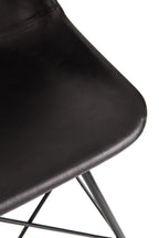 Stoel Loft leer/metaal zwart