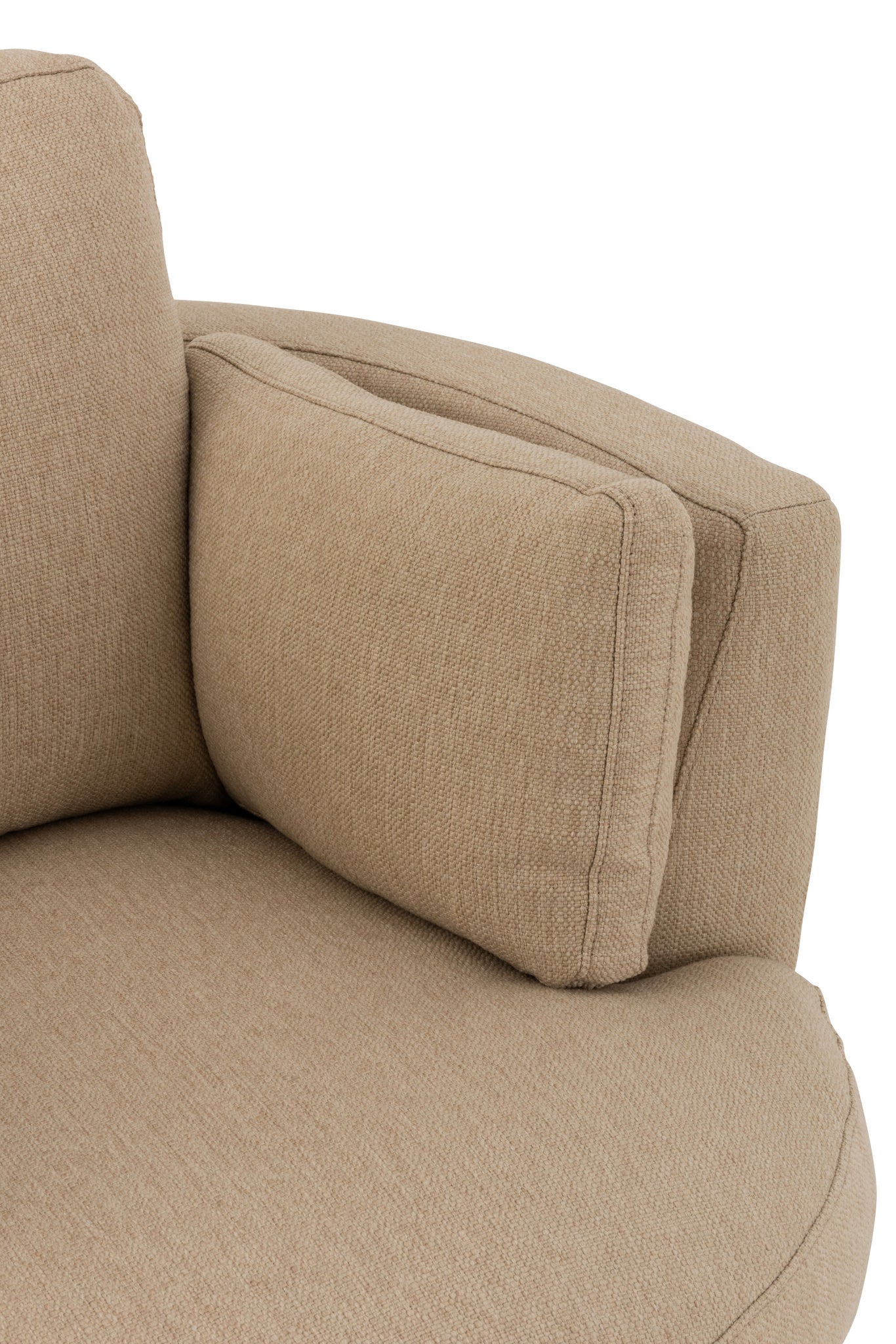 Draaistoel Hout/Textiel Beige