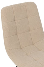 Eetkamerstoel Clark Metaal/Polyester Wit