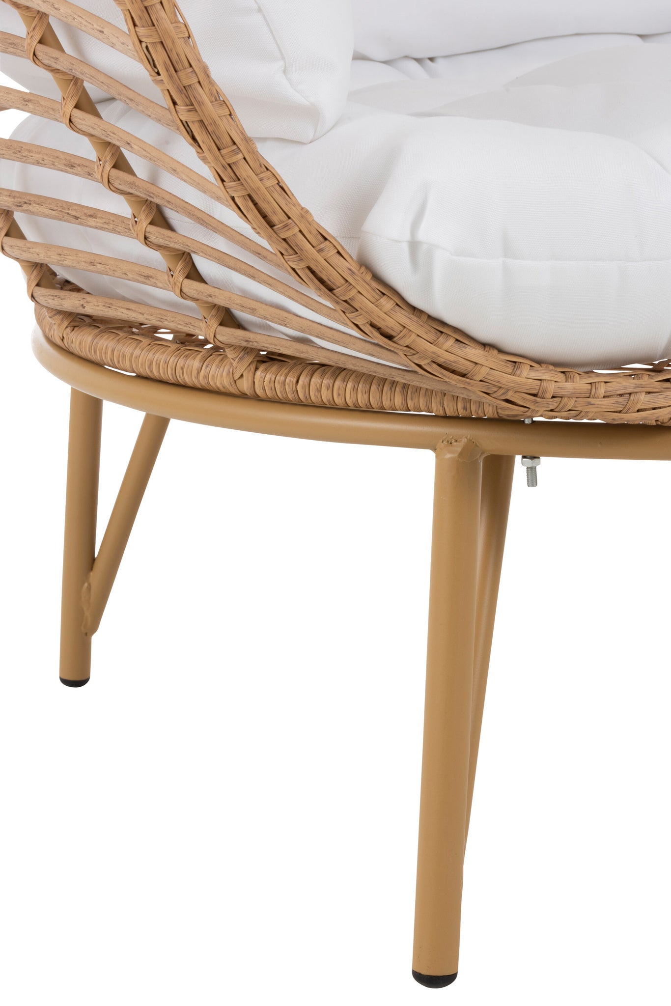 Ovale loungestoel staal naturel