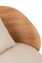 Loungestoel Lone Ply hout/metaal naturel/grijs