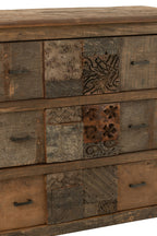 J-LINE KAST VINTAGE – GERECYCLED HOUT BRUIN
