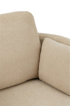Draaibare loungefauteuil populierenhout/schuim beige