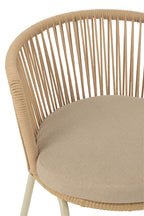 Stoel Toa Staal/Koord Beige