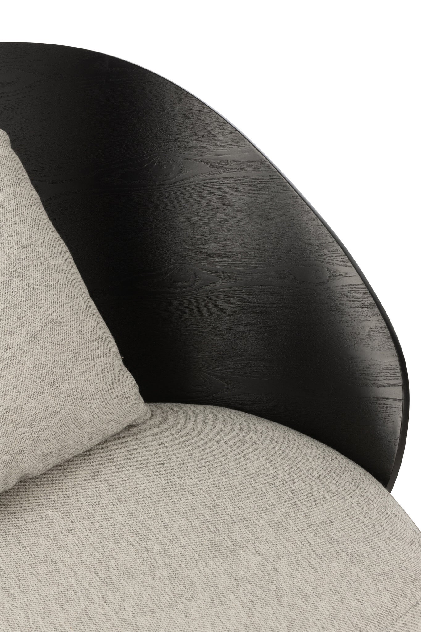 Loungefauteuil Lone Hout/Metaal Zwart/Grijs