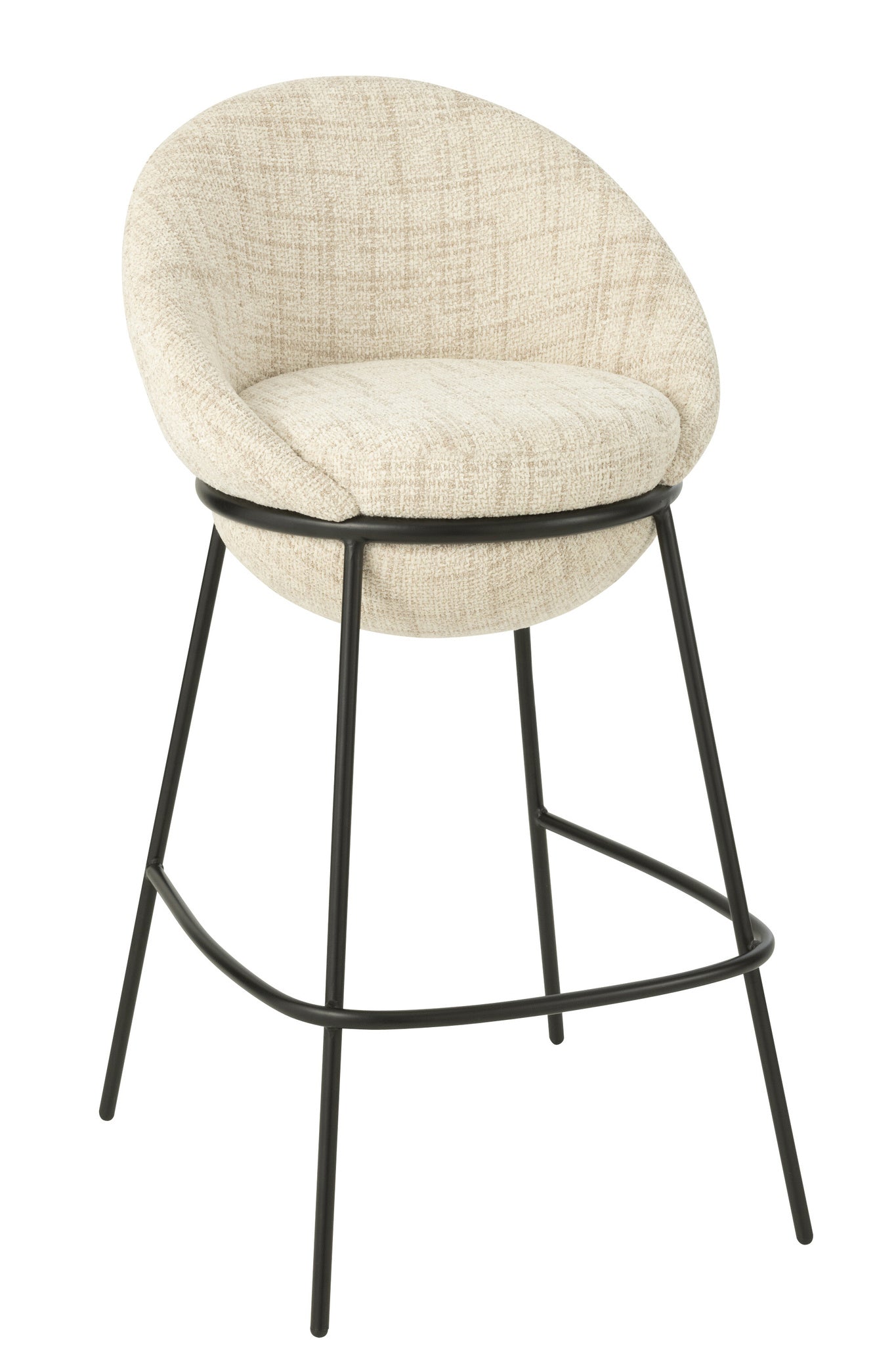 Barkruk Barkruk Met IJzeren Poten IJzer Beige/Zwart