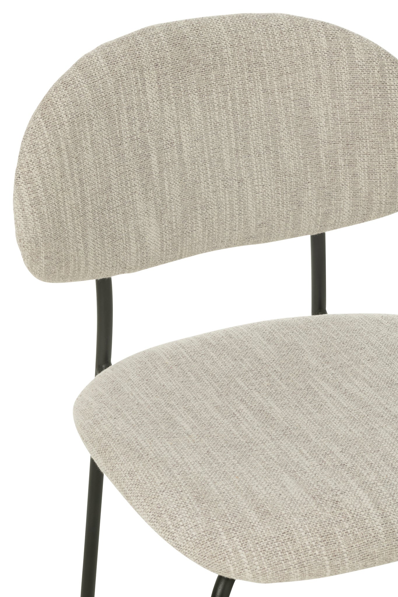 Eetkamerstoel Textiel/Metaal Beige