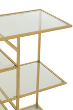 J-LINE CONSOLE IJZER/GLAS GOUDKLEURIG