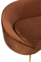 Bank Elisabeth textiel/metaal bruin