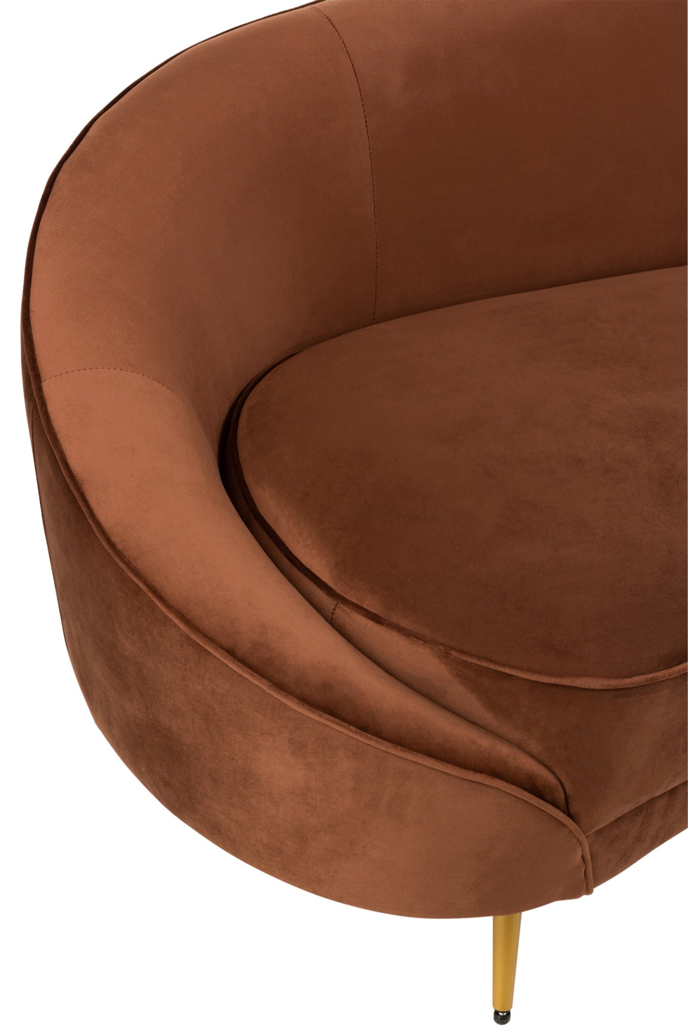 Bank Elisabeth textiel/metaal bruin