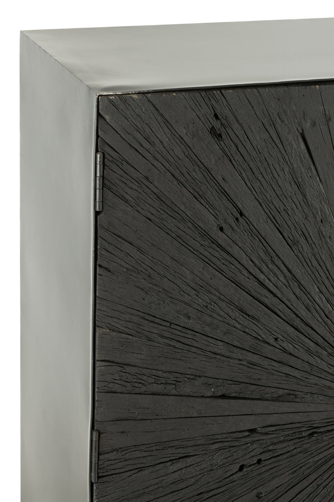 J-LINE KAST SHANIL HOUT/IJZER ZWART