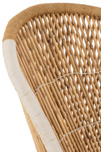 Stoelleuning bamboe naturel/wit voor volwassenen