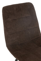 Eetkamerstoel Clark Metaal/Polyester Bruin