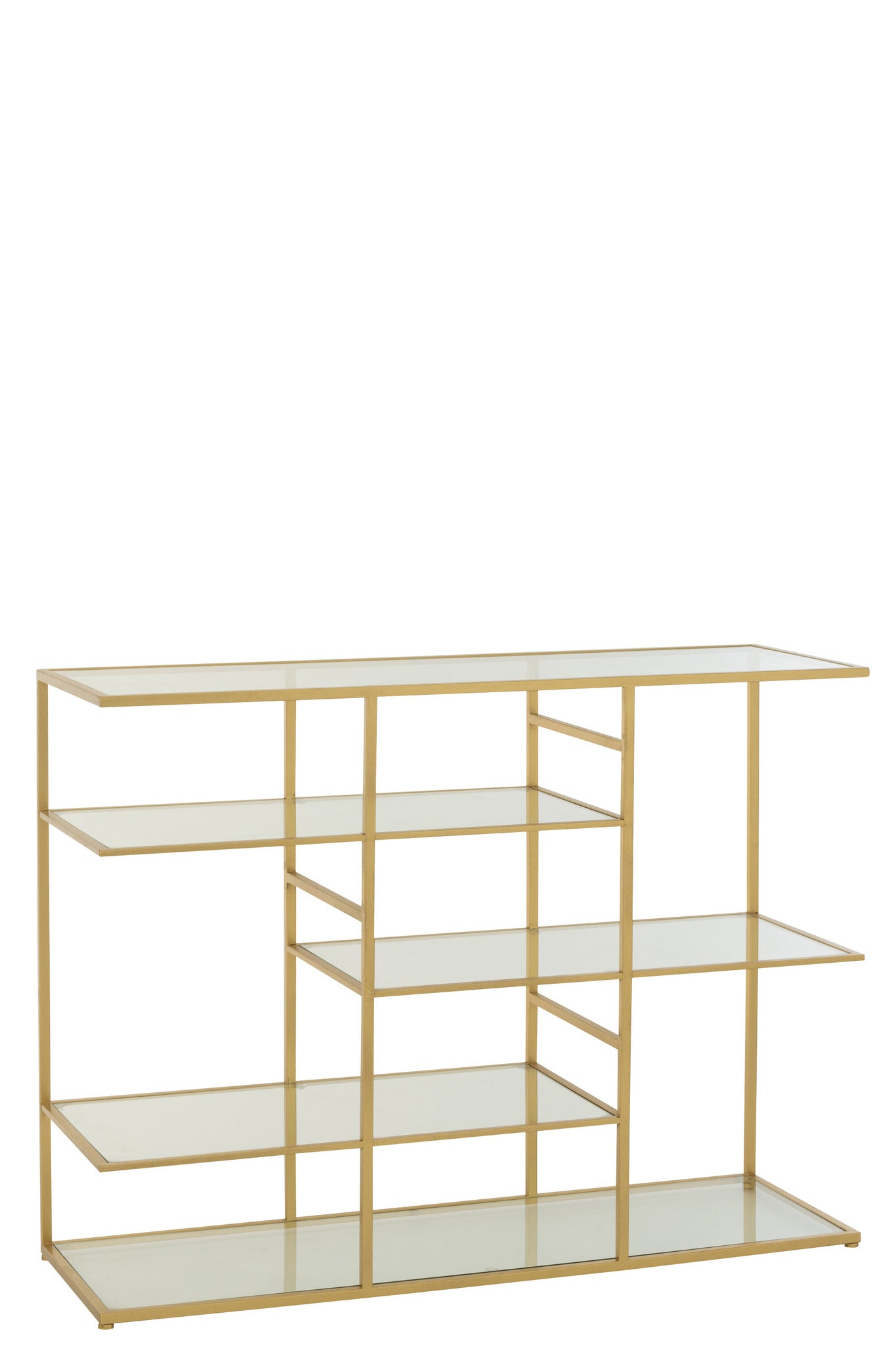 J-LINE CONSOLE IJZER/GLAS GOUDKLEURIG