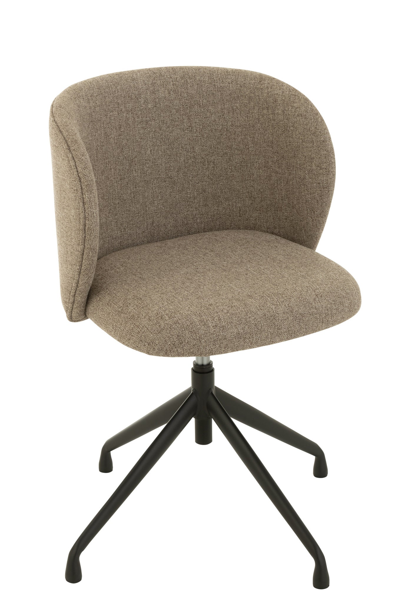 Stoel Draaien/Omhoog/Omlaag Linnen Donkerbruin/Beige