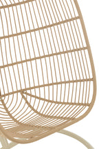 J-LINE HANGSTOEL EGGA STAAL/TOUW BEIGE