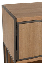 J-LINE KAST MET VERSCHILLENDE COMPARTIMENTEN HOUT/METAAL NATURAL