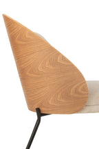 Loungestoel Lone Ply hout/metaal naturel/grijs