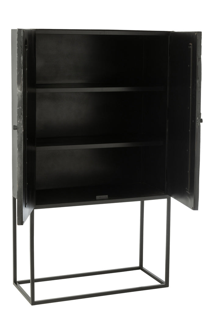 J-LINE KAST SHANIL HOUT/IJZER ZWART