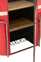Bar Kast Kabel Auto IJzer/Mangohout Rood/Wit