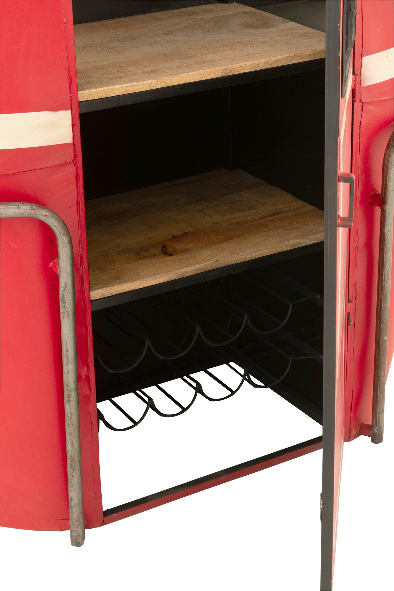 Bar Kast Kabel Auto IJzer/Mangohout Rood/Wit