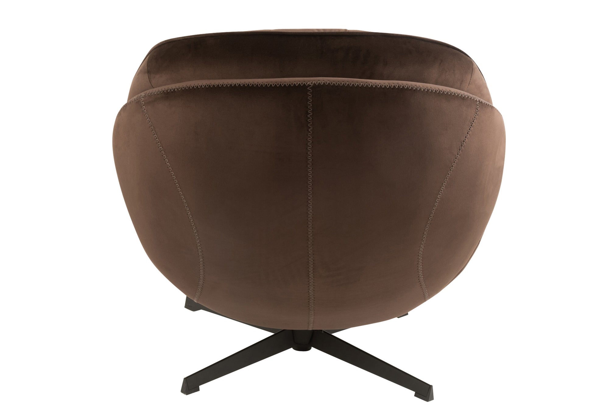 Relax Sofa+ voetenbank metaal/textiel donkerbruin