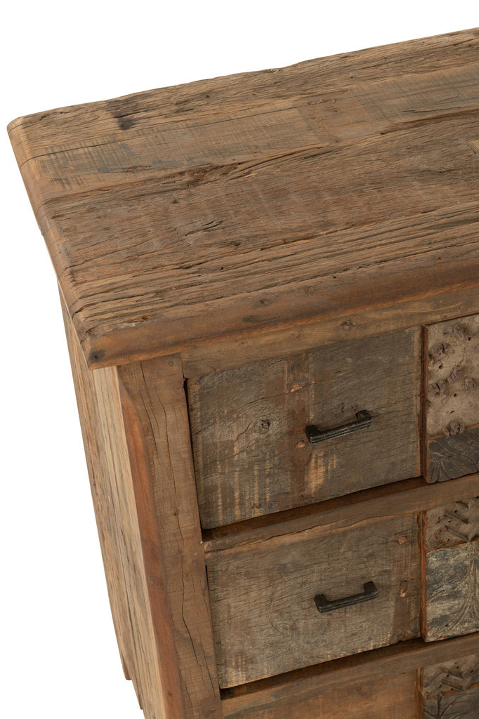 J-LINE KAST VINTAGE – GERECYCLED HOUT BRUIN