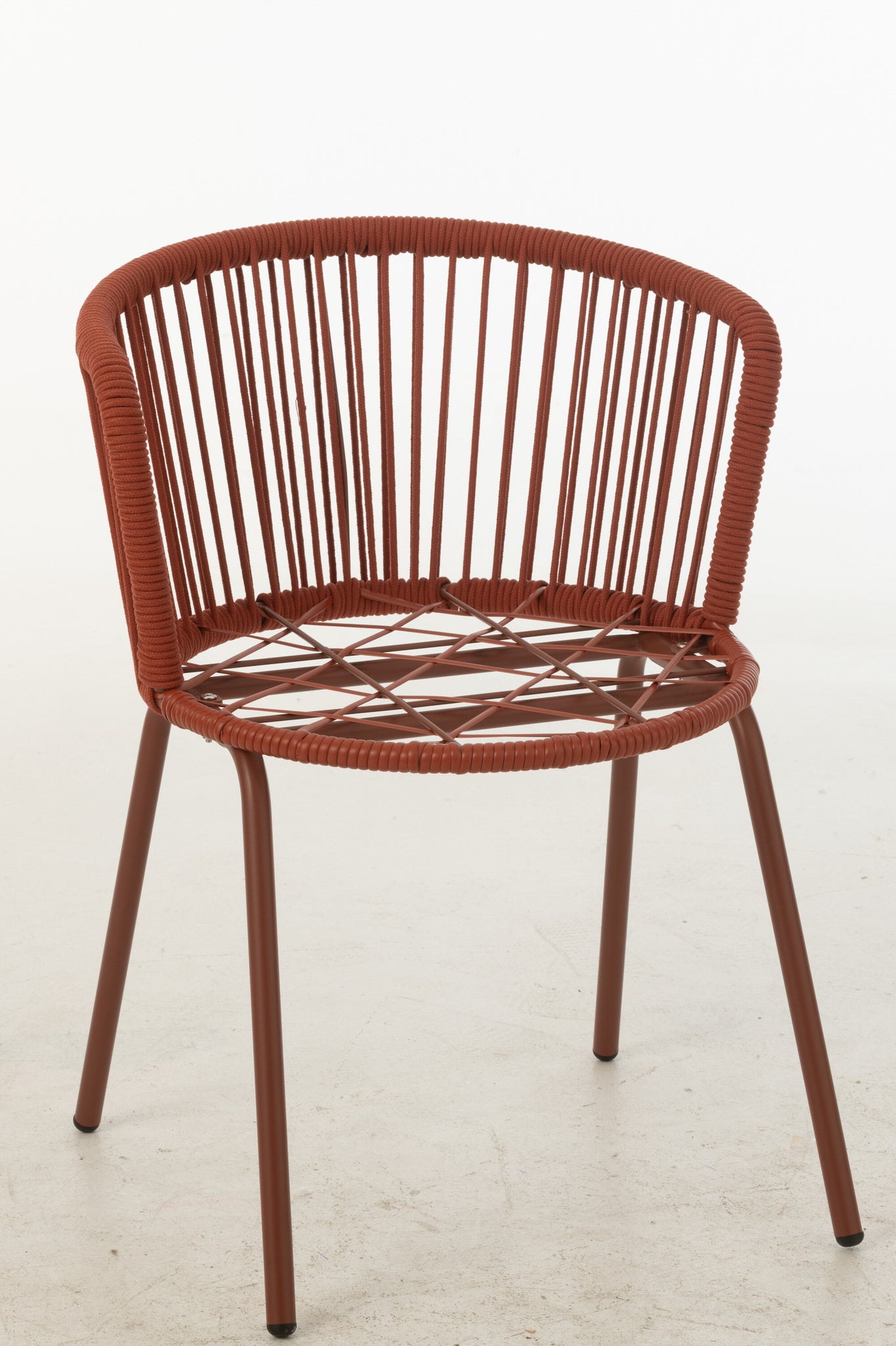 Stoel Toa staal/touw rood
