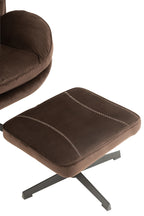 Relax Sofa+ voetenbank metaal/textiel donkerbruin